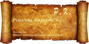Pusztay Kajetán névjegykártya